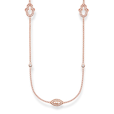 Thomas Sabo Damen Halskette 925 Silber Rosegold KE1387-416-14-L90v